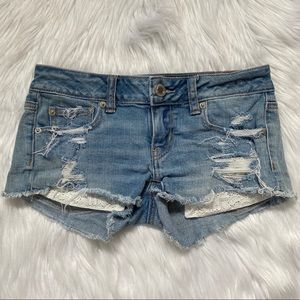 Hollister Distressed Lace Pockets Shorts